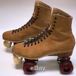 Riedell Red Wing 130 Roller Skates Suede 10 Sure-Grip Jogger Plates Kryptos Whee