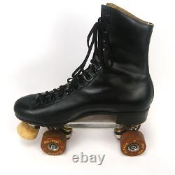 Riedell Red Wing 220 Black Leather Roller Skates Sure Grip Classic Size 10 EUC