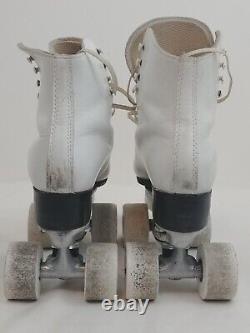 Riedell Red Wing Roller Skates Women Size 4 Vintage White Chicago Vanathane 77k