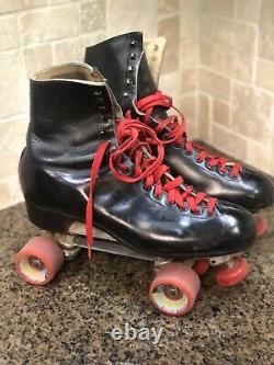 Riedell RedWing Black Leather Douglass Snyder's Super Deluxe Mens Roller Skates
