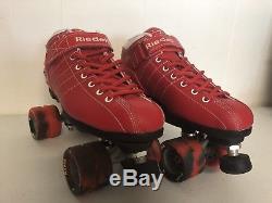 Riedell Roller Derby Skates Diablo Red & White Like New Condition Size10 Women