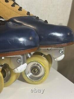 Riedell Roller Skate 172 Shearling 9.5 Roll Line Mistral 180 Blue & Tan Leather