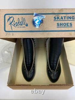 Riedell Roller Skate boot 355 B Silver Star MENS Black Size 5 1/2