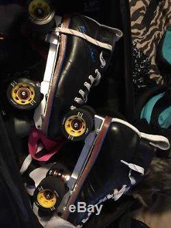 Riedell Roller Skates. Blue streak With Two Sets Of Wheels, One Set Brand New