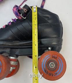 Riedell Roller Skates Junior Sz 3 Black With Radar Zen Wheels 62/85 & Bearings