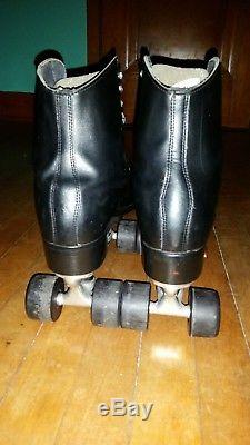 Riedell Roller Skates Model 120 D Size Men's 12 Black Sure Grip Plates