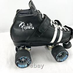 Riedell Roller Skates Model 265 Black White Speed Size 7.5 with Box Vandal EUC