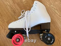Riedell Roller Skates Size 8 Angel Stock Number 111W Sonar Zen Wheels / Nice