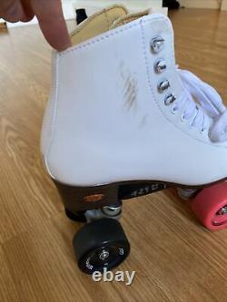 Riedell Roller Skates Size 8 Angel Stock Number 111W Sonar Zen Wheels / Nice