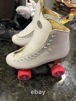 Riedell Roller Skates Size 8 Angel Stock Number 111W Zen Radar Wheels / Nice