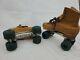 Riedell Roller Skates Size 8 Jogger Sure Grip Leather Tan Suede with Brown Laces