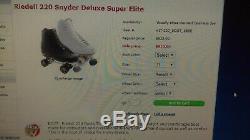 Riedell Roller Skates Snyder Model 220R SIZE 11 Med with Free-Style Fo-Mac Wheels