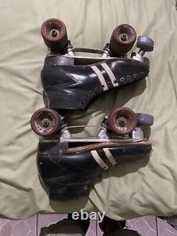 Riedell Roller Skates Sz 7, Sure Grip Cyclone Plates 5 Vintage Speed