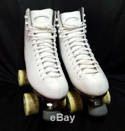 Riedell Roller Skates White Size 6.5 Womens Very Nice Condition