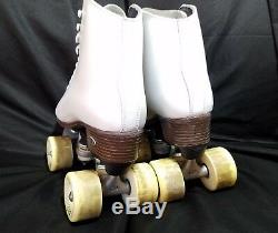 Riedell Roller Skates White Size 6.5 Womens Very Nice Condition