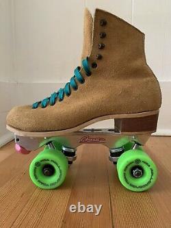 Riedell Roller Skates size 7L Upgraded Avanti Plate Rollerbones 98a