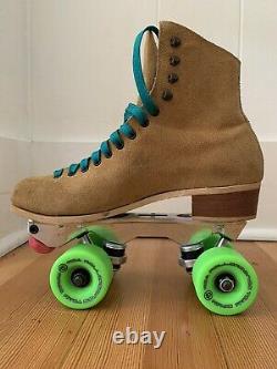 Riedell Roller Skates size 7L Upgraded Avanti Plate Rollerbones 98a
