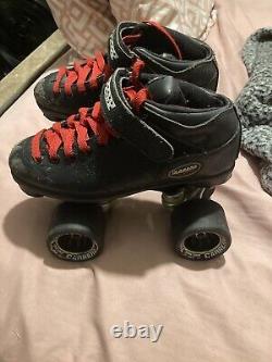 Riedell Roller Speed Skates Carrera Boots Style #2 105B Size 5 Roller Bones 57mm