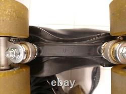 Riedell Roller Speed Skates Sure Grip Blast Wheels PowerDyne Plates Size 9 Nice