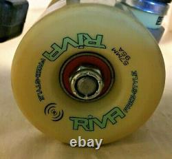 Riedell Roller White 110W Skates Size 4 Riva 57 mm 95A