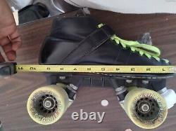 Riedell Rs-1000 Sure Grip Hyper Gorrilla Grip Wheels 62mm Roller Skates USA W 7