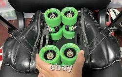 Riedell Rs1000 Speed roller Skates Men's Sz 8 With 6.75 Wb Satellite plates