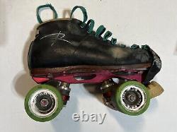 Riedell Skate sz 5 1/2 Shearling Tongue Lining Crazy Venus Plate Single Right
