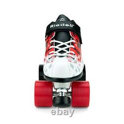 Riedell Skates Dart Pixel Quad Roller Speed Skate Black & Red Size 10
