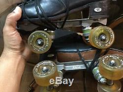 Riedell Skates Mens 7.5 Leather /Rival Plate & Roller Bones Elite 101A (57mm)