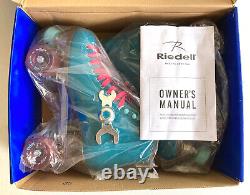 Riedell Skates Orbit Lagoon Outdoor Womens Quad Roller Skates Size 9 with box