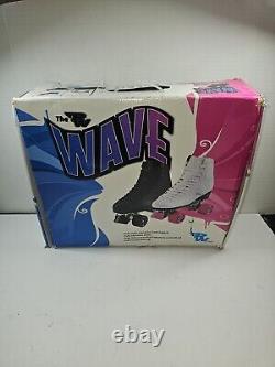 Riedell Skates RW Wave Quad Roller Skates for Indoor/Outdoor White Size 5