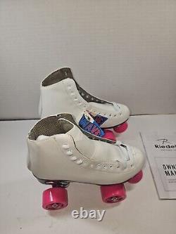 Riedell Skates RW Wave Quad Roller Skates for Indoor/Outdoor White Size 5