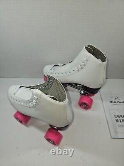 Riedell Skates RW Wave Quad Roller Skates for Indoor/Outdoor White Size 5