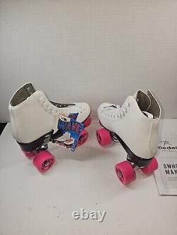 Riedell Skates RW Wave Quad Roller Skates for Indoor/Outdoor White Size 5