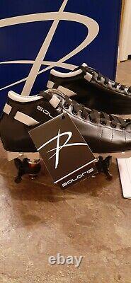 Riedell Solaris Premium Leather Roller Skates Size 7 with PowerDyne Neo Reactor