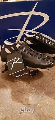 Riedell Solaris Premium Leather Roller Skates Size 8.5 with PowerDyne Neo Reactor