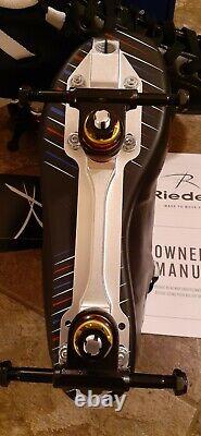 Riedell Solaris Premium Leather Roller Skates Size 8.5 with PowerDyne Neo Reactor