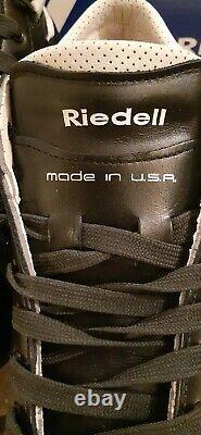 Riedell Solaris Premium Leather Roller Skates Size 8.5 with PowerDyne Neo Reactor