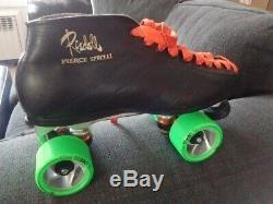 Riedell Speed Derby Roller Skates Bones Turbo Wheels Reactor Neo Plates sz 9 1/2