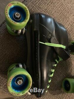 Riedell Speed Skates mens size 9 vintage 125 boot, probe plate, Shaman wheels