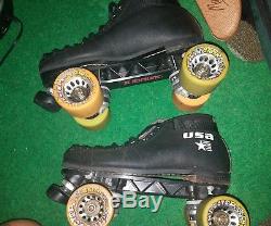Riedell Sunlite 2 Roller Skates Mens Size 8 With Witch Doctor Hyper Wheels