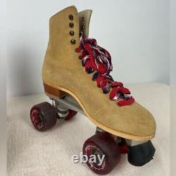 Riedell Tan 130 Leather 80825 Quad Classic Roller Skates Size 9
