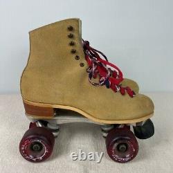 Riedell Tan 130 Leather 80825 Quad Classic Roller Skates Size 9