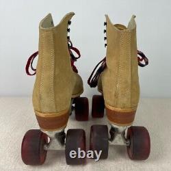 Riedell Tan 130 Leather 80825 Quad Classic Roller Skates Size 9