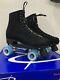 Riedell The Zone 135 Black Suede Roller Skates