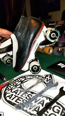 Riedell USA 395 Roller Skates Size 10.5 New Sure Grip Avenger Plates New Wheels