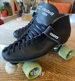 Riedell USA RS-1000 Speed Roller Skates Mens 10.5 Womens 12 Black Low Top
