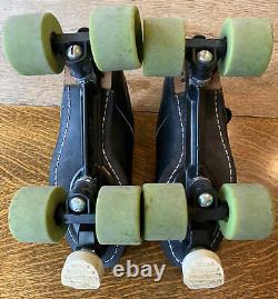 Riedell USA RS-1000 Speed Roller Skates Mens 10.5 Womens 12 Black Low Top