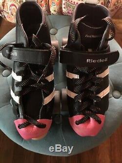 Riedell Vendetta Roller Skates Black 265 Boot, Size 6, B/AA- Roller Derby