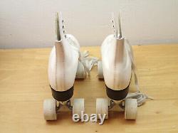 Riedell Vintage Chicago Roller Skates White Size 10 Nice in Box But Issues